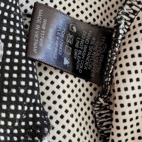 Chocolate black and white polkadot dress pant size medium - Picture 6 of 6
